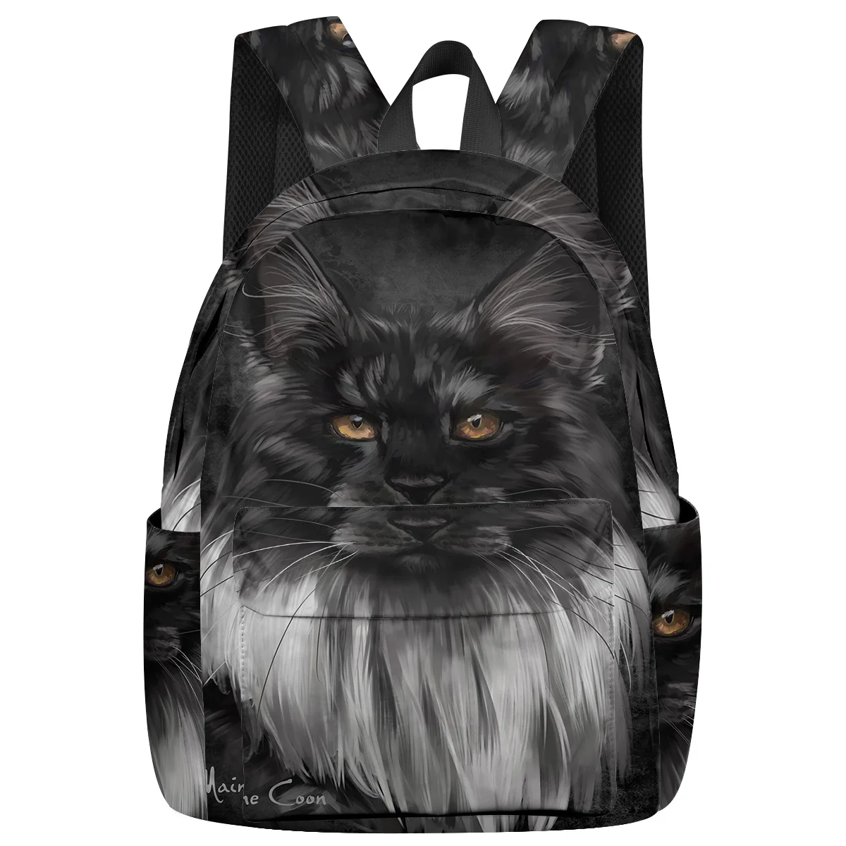 WHEREISART Black Cat With Hair Mystery Backpacks Soft And Comfortable Tactical Backpacks Independence Day Business Daypack
WHEREISART Black Cat With Hair Mystery Backpacks Soft And Comfortable Tactical Backpacks Independence Day Business Daypack