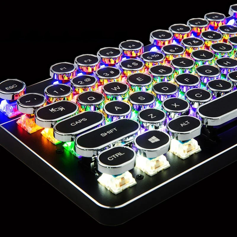 Фото Механическая клавиатура в стиле стимпанк с 104 клавишами и подсветкой для | Клавиатуры (4000241635700)