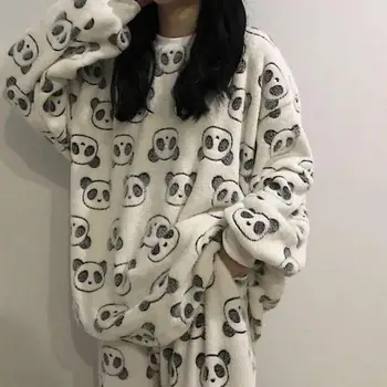 2020 Autumn Winter Warm Flannel Women Pyjamas Sets Thick Coral Velvet Long Sleeve Cartoon Sleepwear Flannel Pajamas Set Girl
2020 Autumn Winter Warm Flannel Women Pyjamas Sets Thick Coral Velvet Long Sleeve Cartoon Sleepwear Flannel Pajamas Set Girl