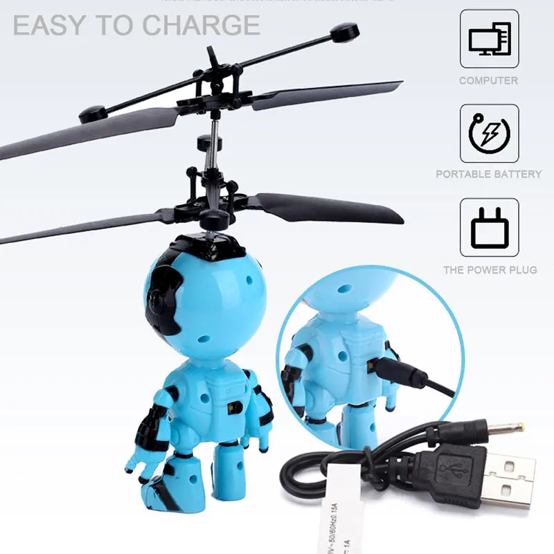 Интеллектуальный робот с ручным датчиком летающий детские игрушки электронный