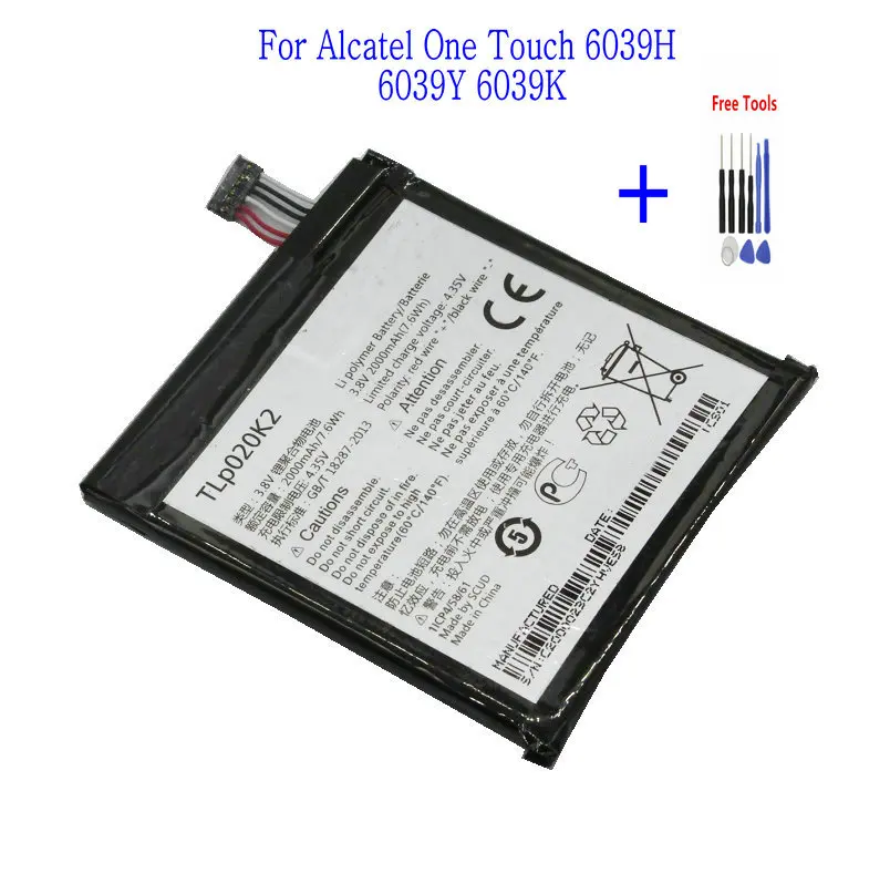 1x 2000mAh TLp020K2 Replacement Battery For Alcatel One Touch 6039H 6039Y 6039K Idol 3 4.7 Inches + Repair Tools kit
1x 2000mAh TLp020K2 Replacement Battery For Alcatel One Touch 6039H 6039Y 6039K Idol 3 4.7 Inches + Repair Tools kit