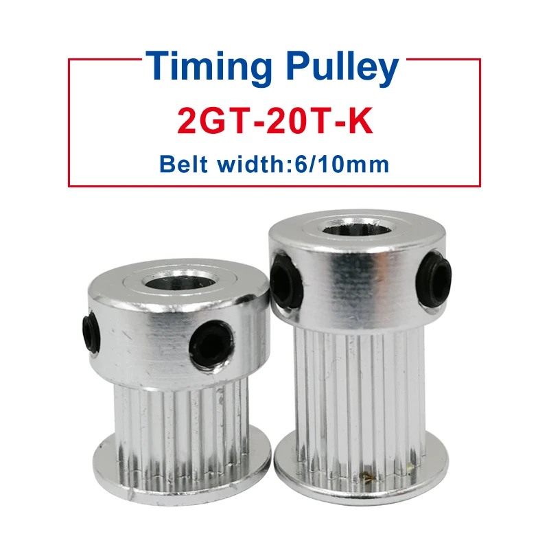 GT2 Timing Pulley 20 Teeth Bore 4/5/6/6.35/8 mm Belt Pulley Width 7/11 mm Fit For GT2 timing belt width 6/10mm 3D Printer parts
GT2 Timing Pulley 20 Teeth Bore 4/5/6/6.35/8 mm Belt Pulley Width 7/11 mm Fit For GT2 timing belt width 6/10mm 3D Printer parts