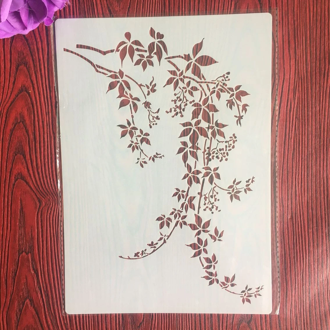 

A4 29 * 21cm Leaves DIY Stencils Wall Painting Scrapbook Coloring Embossing Album Decorative Paper Card Template cake