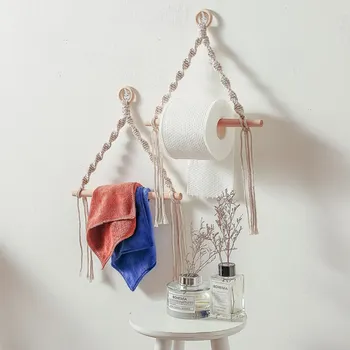 Toilet Paper Towel Hanging Rope Holder Boho Wall Hanging Room Storage Rack Home Hotel Bathroom Towel Tissue Accessories
Toilet Paper Towel Hanging Rope Holder Boho Wall Hanging Room Storage Rack Home Hotel Bathroom Towel Tissue Accessories