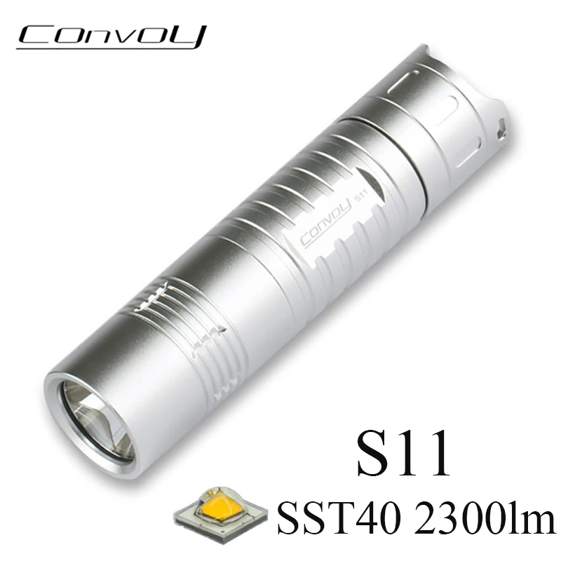 LED Flashlight Convoy S11 SST40 with Copper DTP Board 2300lm 18650 26650 Hand Flash Light Most Powerful Linterna LED Work Light
LED Flashlight Convoy S11 SST40 with Copper DTP Board 2300lm 18650 26650 Hand Flash Light Most Powerful Linterna LED Work Light