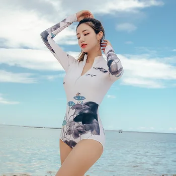 Women's One-Piece Swimsuit Swimwear Push Up High Waist Swimsuits 1 Piece Women Korean Hot One Long Sleeve Thin Japanese New Lady
Women's One-Piece Swimsuit Swimwear Push Up High Waist Swimsuits 1 Piece Women Korean Hot One Long Sleeve Thin Japanese New Lady