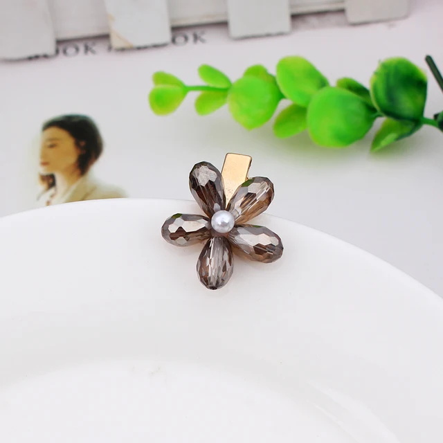 Épingles à cheveux kpop pour femmes, pince à cheveux délicate, perle de cristal, zircon, fleurs, accessoires pour cheveux, ensemble, bijoux féminins à la mode 2