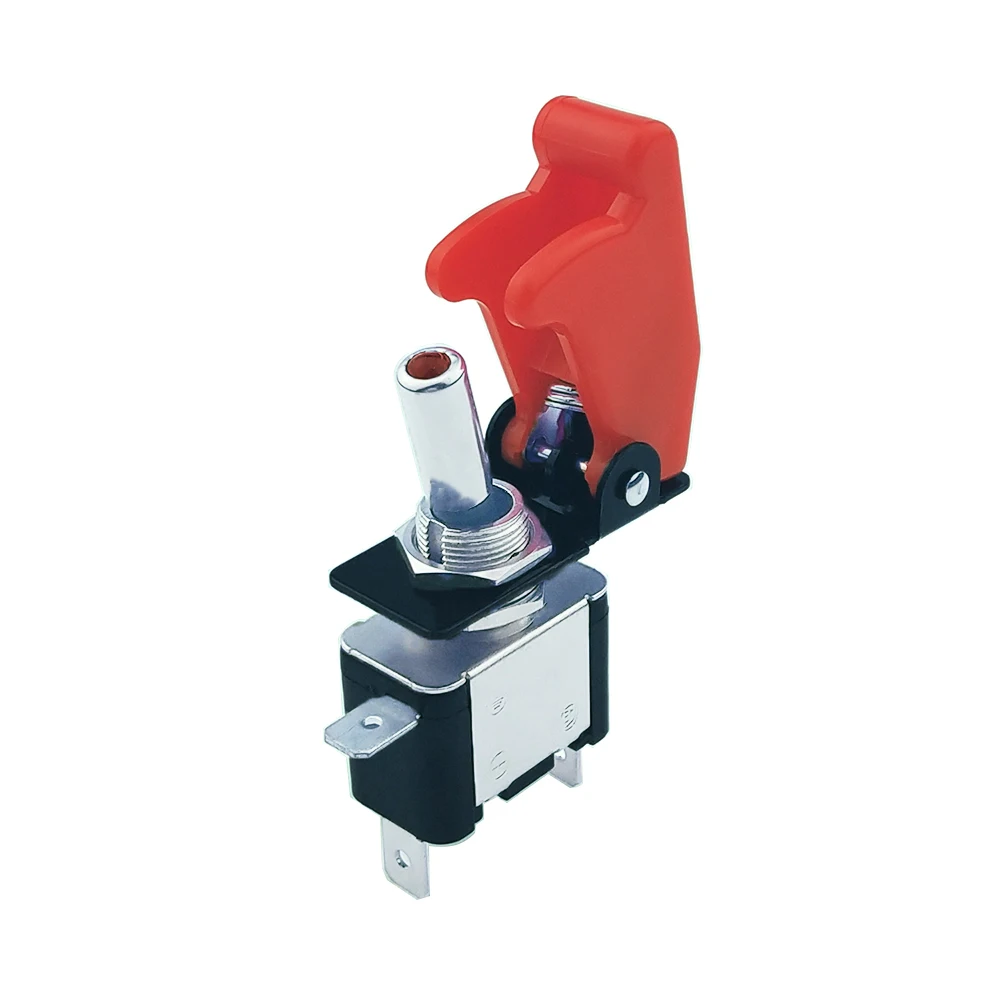 New 12V 20A Illuminated Dark Red LED Toggle Switch Control ON/OFF + Aircraft Missile Style Flip Up Cover SS
New 12V 20A Illuminated Dark Red LED Toggle Switch Control ON/OFF + Aircraft Missile Style Flip Up Cover SS