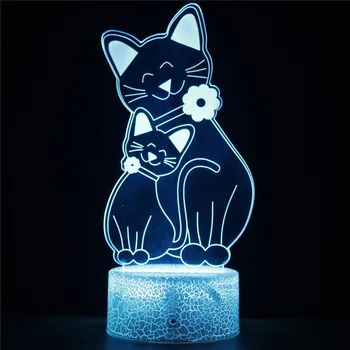 Falling in Love Colorful 3D Light Two Cats Snuggling Touch Acrylic Lights LED Gradient Night Lamp Remote Control Lighting Lovers
Falling in Love Colorful 3D Light Two Cats Snuggling Touch Acrylic Lights LED Gradient Night Lamp Remote Control Lighting Lovers