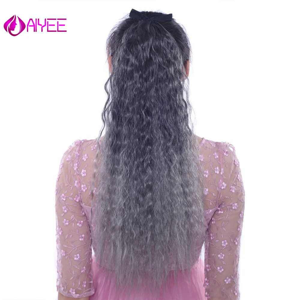 

AIYEE 22 Extensions Long Hairpiece With Two Plastic Combs Ponytail All Colors Available Blonde Bouncy Curly Hair