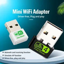 Mini WiFi Adapter USB Free Driver Wireless Network Card 150Mbps Wi Fi Dongle Ethernet Wireless Wi-Fi Receiver For PC Laptop
Mini WiFi Adapter USB Free Driver Wireless Network Card 150Mbps Wi Fi Dongle Ethernet Wireless Wi-Fi Receiver For PC Laptop