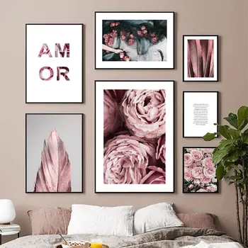Scandinavian Symbol of Love Poster Rose Flower Feather Nordic Style Wall Art Canvas Print Painting Modern Living Room Decor
Scandinavian Symbol of Love Poster Rose Flower Feather Nordic Style Wall Art Canvas Print Painting Modern Living Room Decor