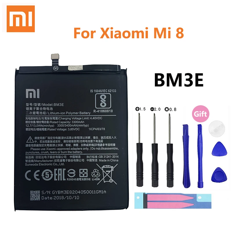 Аккумулятор BM3E для Xiaomi Xiaomi8 Mi 8 Mi8 M8 100% мАч|Аккумуляторы мобильных телефонов| |
