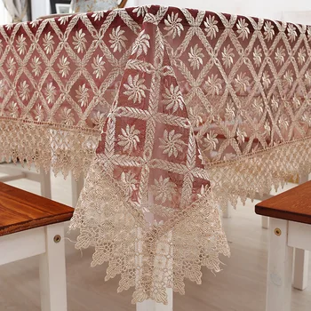 Pastoral style embroidery flower grid tablecloth high-grade elegant lacesimple tea table wine red TV cabinet cover 
Pastoral style embroidery flower grid tablecloth high-grade elegant lacesimple tea table wine red TV cabinet cover