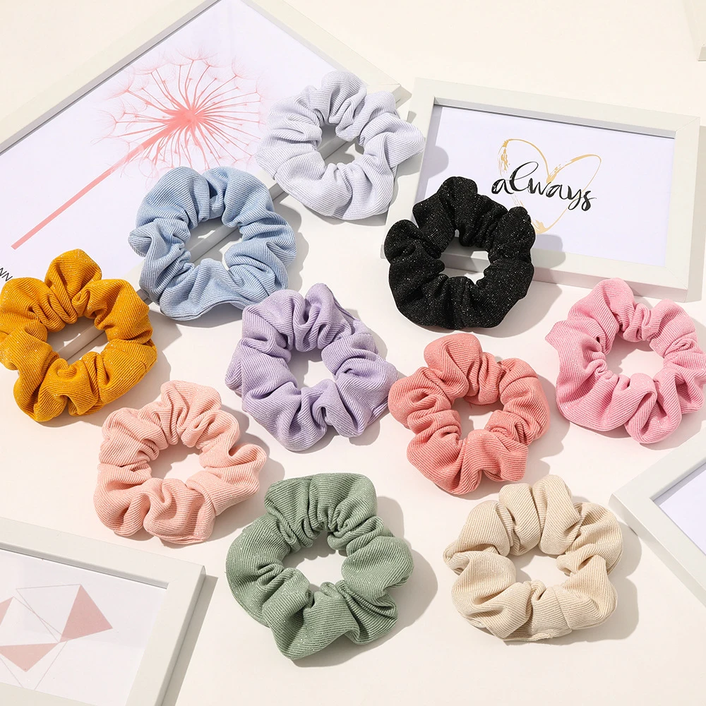 10pcs/pack Wholesale Women Hair Scrunchies Pack Solid Bright Color Knitted Hair Rope Candy Color Hair Schrunchy Set
10pcs/pack Wholesale Women Hair Scrunchies Pack Solid Bright Color Knitted Hair Rope Candy Color Hair Schrunchy Set