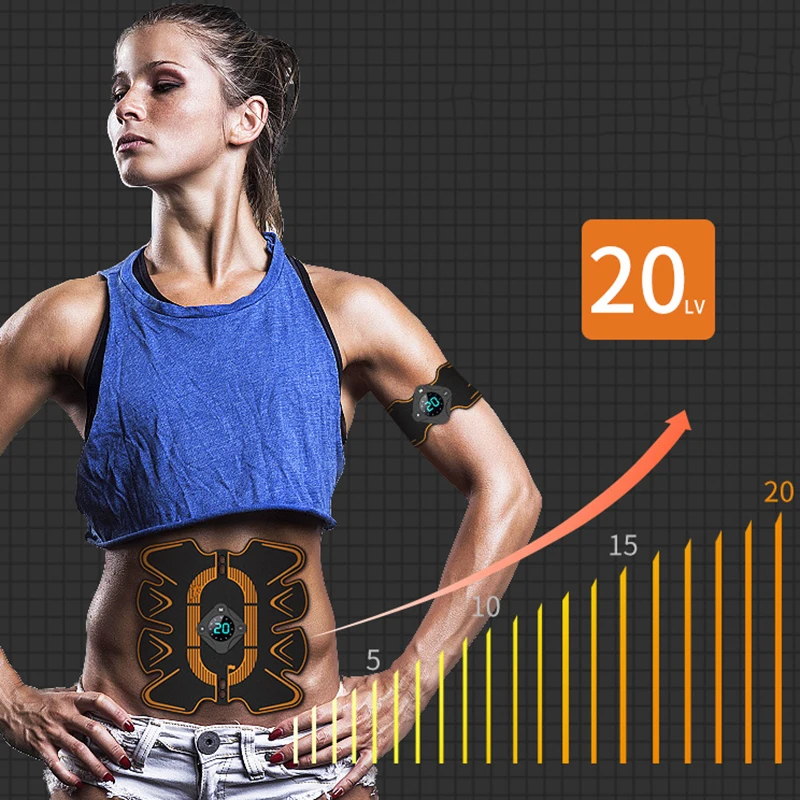 Portable Body Muscle Trainer EMS Muscle Stimulator Massage Fitness Workout Equipment Unisex For Abdomen Arm Leg Training Portable Body Muscle Trainer EMS Muscle Stimulator Massage Fitness Workout Equipment Unisex For Abdomen Arm Leg Training