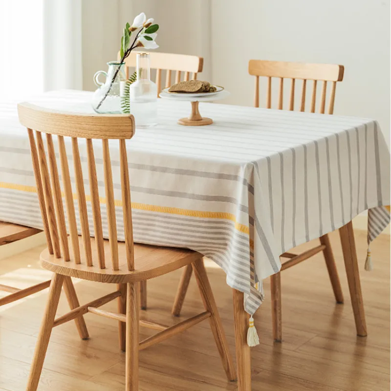 DUNXDECO Tablecloth Linen Cotton Fresh Table Cover Fabric Nordic Simple Yellow Stripe Fringe Home Party Dinner Decorating Cloth
DUNXDECO Tablecloth Linen Cotton Fresh Table Cover Fabric Nordic Simple Yellow Stripe Fringe Home Party Dinner Decorating Cloth
