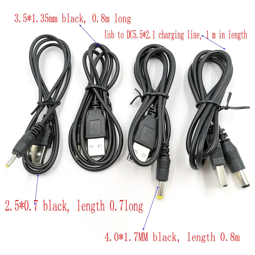 2PCS/lot DC Power Adapter Plug USB Convert To 2.5*0.7/3.5*1.35/4.0*1.7/5.5*2.1 Plug with cable connector Power cord
2PCS/lot DC Power Adapter Plug USB Convert To 2.5*0.7/3.5*1.35/4.0*1.7/5.5*2.1 Plug with cable connector Power cord