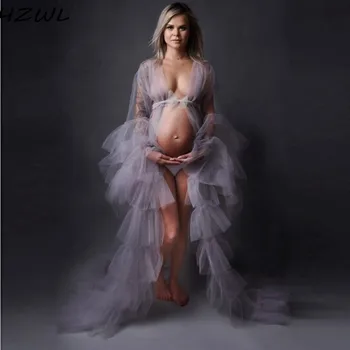 See Thru Sexy Maternity Dress for Photoshoot or Babyshower Robe Sheer Tulle Full Sleeves Prom Dress Plus Size Evening Dress
See Thru Sexy Maternity Dress for Photoshoot or Babyshower Robe Sheer Tulle Full Sleeves Prom Dress Plus Size Evening Dress