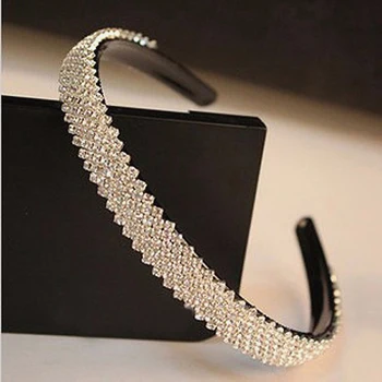 

15mm Width Fashion Women Luxurious Crystal Headband Rhinestone Hairband For Bridal Hair Accessories Wedding Prom Jewelry