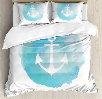 Anchor Duvet Cover Set Watercolors Marine Circle Anchor Summer Vessel Travel Loyalty and Stability Theme Decorative 3 Piece Bed
Anchor Duvet Cover Set Watercolors Marine Circle Anchor Summer Vessel Travel Loyalty and Stability Theme Decorative 3 Piece Bed