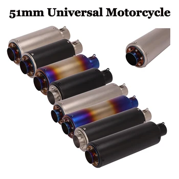 Inlet 51mm Universal Motorcycle Exhaust Escape Moto Modified Left Right Muffler DB Killer For Z1000SX R1 BJ600 GSR600 MT09 MT07
Inlet 51mm Universal Motorcycle Exhaust Escape Moto Modified Left Right Muffler DB Killer For Z1000SX R1 BJ600 GSR600 MT09 MT07