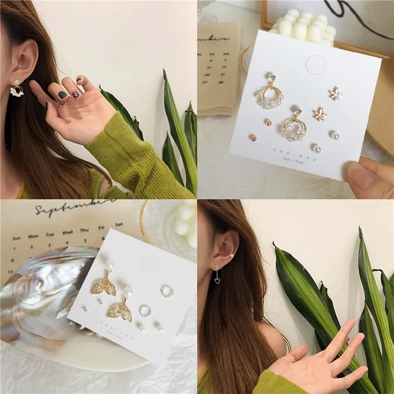 2020 New Temperament Earrings Sterling Silver Pin Personality Female Advanced Pearl Earrings Set
2020 New Temperament Earrings Sterling Silver Pin Personality Female Advanced Pearl Earrings Set