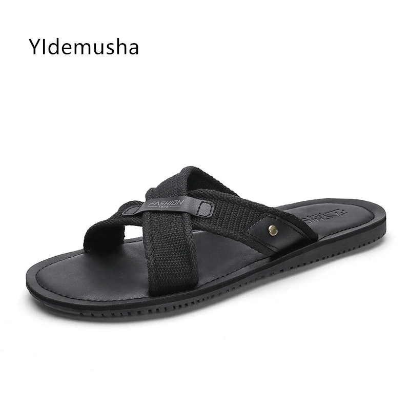 Фото Men's sandals Summer Non slip Breathable Men‘s Fashion Outdoor Black men's Beach Shoes light Comfortable slippers | Обувь