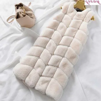 2019 Autumn Winter New Imitation Rabbit Fur Vest Female Long Slim Faux Fur Vest Warm Sleeveless Fur Gilet Pink Coat Women
2019 Autumn Winter New Imitation Rabbit Fur Vest Female Long Slim Faux Fur Vest Warm Sleeveless Fur Gilet Pink Coat Women