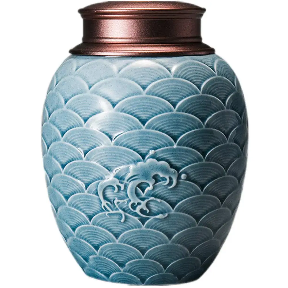 Pet urn Funeral Urns Ceramics for Large pet & human adult Hand-Painted Double Cover Sealing Cremation Urn
Pet urn Funeral Urns Ceramics for Large pet & human adult Hand-Painted Double Cover Sealing Cremation Urn