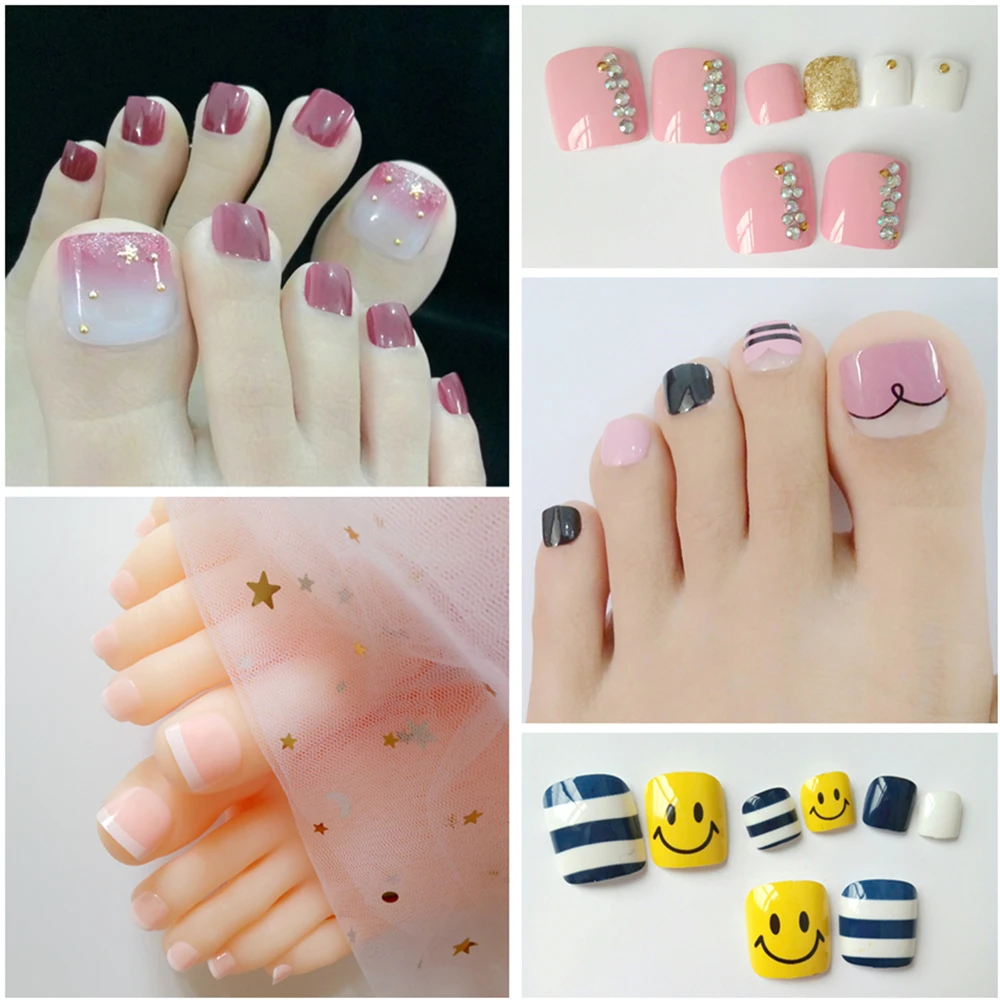 24 Pcs Summer Hot Artificial Fake Toenails Lady False Toe Nail Tips For Manicure Full Cover Press On Nails
24 Pcs Summer Hot Artificial Fake Toenails Lady False Toe Nail Tips For Manicure Full Cover Press On Nails