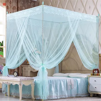 Quadrate mosquito net palace net iron tube frame floor-nets romantic lace bed netting with three-door moustiquaire blue beige
Quadrate mosquito net palace net iron tube frame floor-nets romantic lace bed netting with three-door moustiquaire blue beige