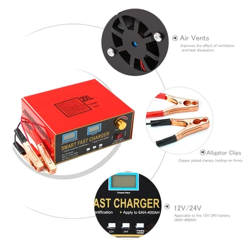 Hot 12V/24V 23A/18A 600W 6AH-400AH Smart Pulse Repair Battery Charger and Maintainer Smart Battery Charger XW-40
Hot 12V/24V 23A/18A 600W 6AH-400AH Smart Pulse Repair Battery Charger and Maintainer Smart Battery Charger XW-40