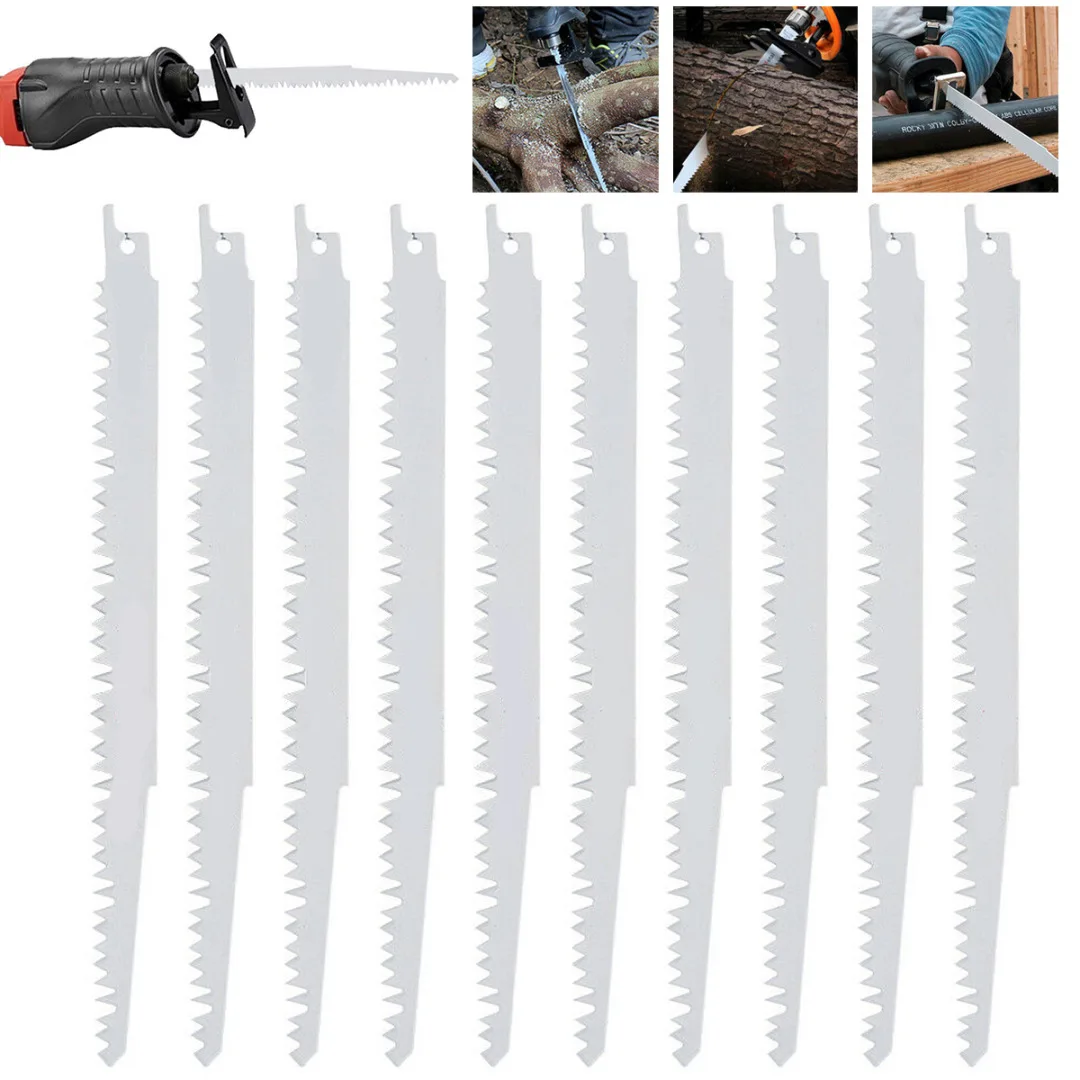 10Pcs HCS Reciprocating Saw Blades 240x19x1.5mm HCS Saber Reciprocating Saw Blade Sabelsaw Blade for PVC Wood
10Pcs HCS Reciprocating Saw Blades 240x19x1.5mm HCS Saber Reciprocating Saw Blade Sabelsaw Blade for PVC Wood