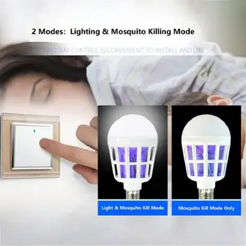 Mosquito Bulb LED Light Moths Killer Delicate E27 Creative Pest Bug Mosquito Light Fashion Electric Fly Zapper Voiceless
Mosquito Bulb LED Light Moths Killer Delicate E27 Creative Pest Bug Mosquito Light Fashion Electric Fly Zapper Voiceless