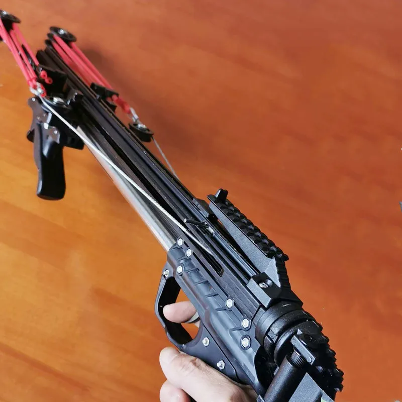 Powerful Tenth Edition Semi-automatic 40BB Slingshot Rifle SlingBow Traction Rubber Band Steel Ball Arrow Ball Basic Version2020
Powerful Tenth Edition Semi-automatic 40BB Slingshot Rifle SlingBow Traction Rubber Band Steel Ball Arrow Ball Basic Version2020