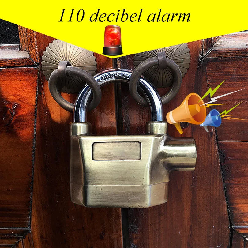 Bemodst Built-in Movement Sensor Security 110db Siren Alarm Lock Universal Anti-Theft Padlock for Bicycle Motorcycle Door Gate
Bemodst Built-in Movement Sensor Security 110db Siren Alarm Lock Universal Anti-Theft Padlock for Bicycle Motorcycle Door Gate