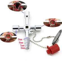 Multi-function 4 In 1 Universal Cross Key Triangle Key Train Electrical Elevator Cabinet Valve Alloy Triangle Square Hand Tools
Multi-function 4 In 1 Universal Cross Key Triangle Key Train Electrical Elevator Cabinet Valve Alloy Triangle Square Hand Tools