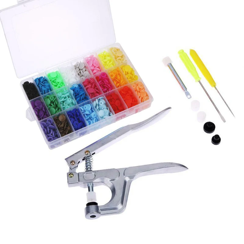 Plastic Snap Button Studs Fasteners with Press Pliers Punching Tools for DIY Making Repair Clothes GQ999
Plastic Snap Button Studs Fasteners with Press Pliers Punching Tools for DIY Making Repair Clothes GQ999