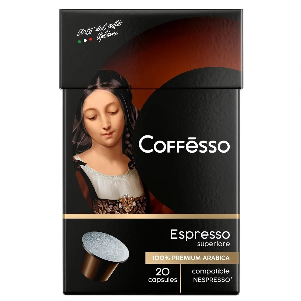Кофе Coffesso "Espresso Superiore" в капсулах для кофемашины Nespresso 20 капсул | Продукты