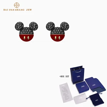 2020 Fashion SWA New My Mouse Pierced Earrings Charming Black Mouse Head Decorated Golden Earrings Women's Popular Jewelry Gifts 
2020 Fashion SWA New My Mouse Pierced Earrings Charming Black Mouse Head Decorated Golden Earrings Women's Popular Jewelry Gifts