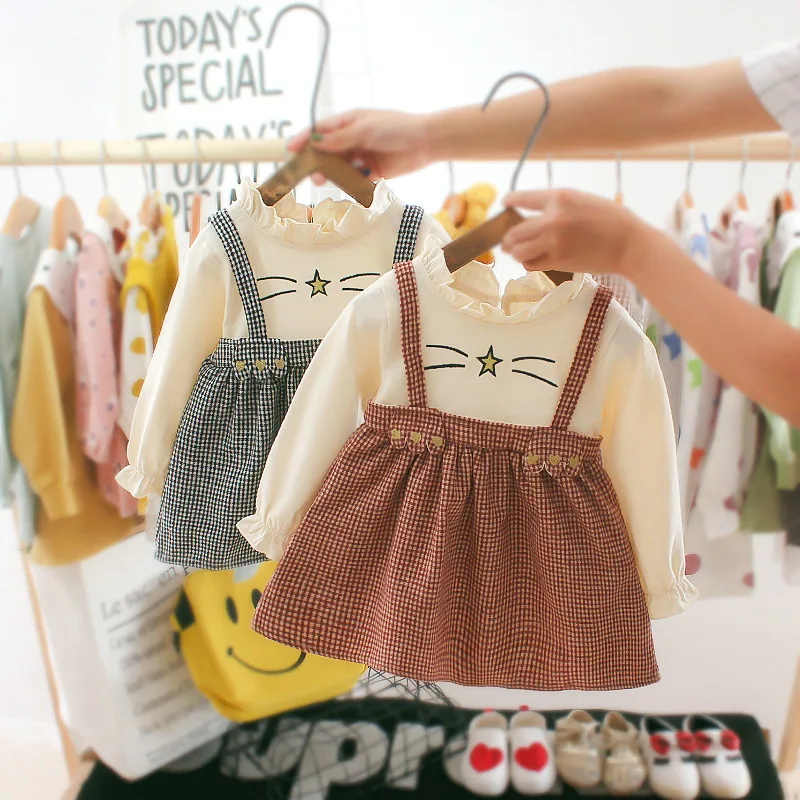 LOOZYKIT 2019 New Fashion Kid Baby Girl Sweet Long Sleeve Plaids Pattern Fake Two Piece Cotton Dress Baby Girl Cute Clothes
LOOZYKIT 2019 New Fashion Kid Baby Girl Sweet Long Sleeve Plaids Pattern Fake Two Piece Cotton Dress Baby Girl Cute Clothes