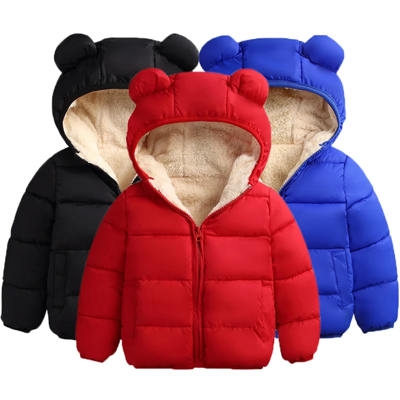 Куртка для маленьких девочек 90 - 130 см зимняя куртка пальто детская теплая верхняя
