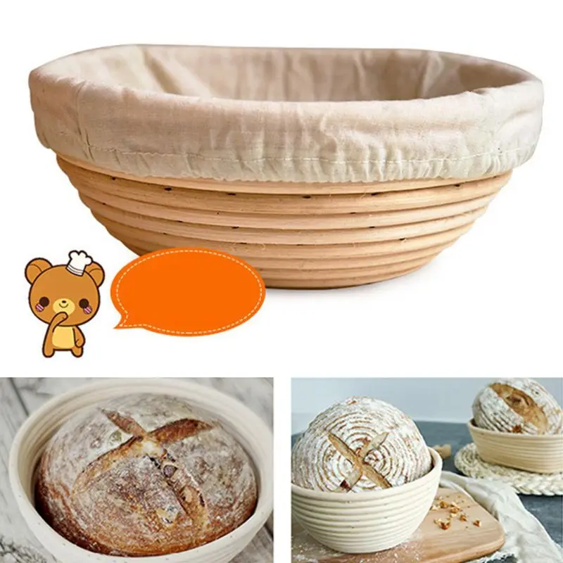 Fermentation Rattan Basket Baking Utensils Round Bread Cloth Cover Home Kitchen Bakery Housewife Baker Torrefaction Tool | Дом и сад