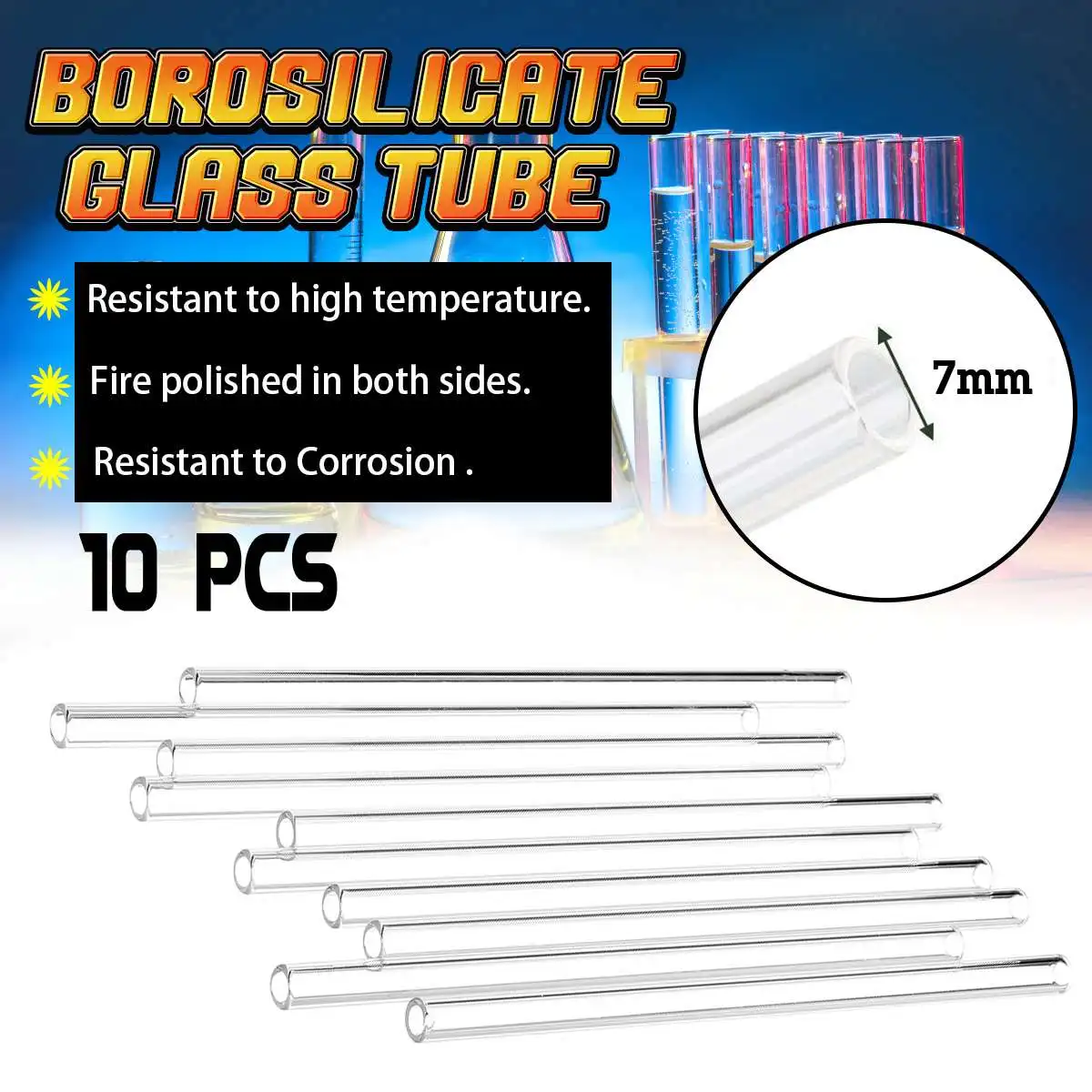 Wholesale 10pcs Laboratory 150x7x2mm Test Tube Transparent School Tool Glass Buret Mixer Glass Stirring Rod Lab Stiring Stirrer
Wholesale 10pcs Laboratory 150x7x2mm Test Tube Transparent School Tool Glass Buret Mixer Glass Stirring Rod Lab Stiring Stirrer