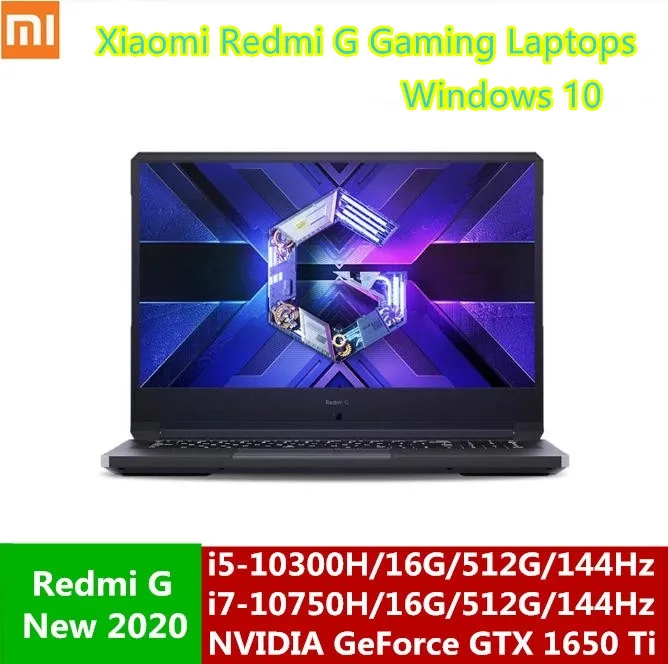 Original XiaoMi Redmi G Gaming Notebook 16.1 inch i5-10200H/i5-10300H/i7-10750H NVIDIA GTX1650/GTX1650 Ti WiFi 6 Windows 10 Pro |