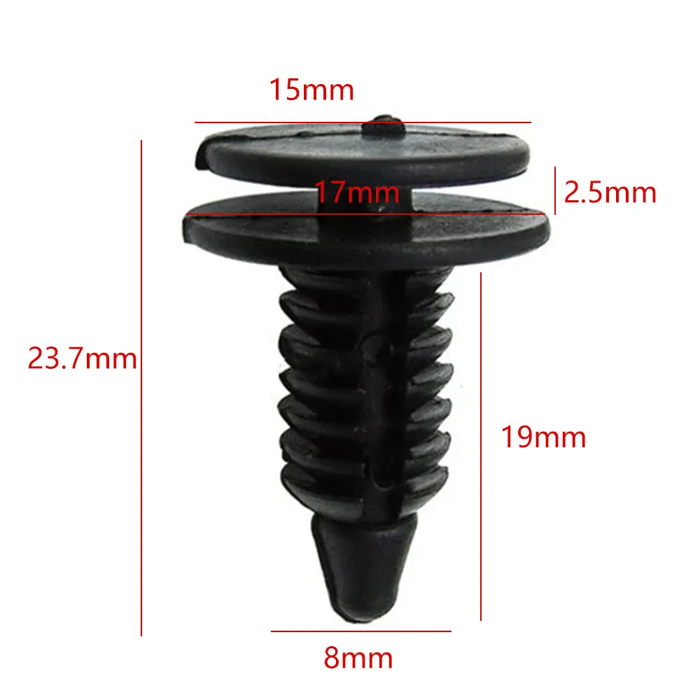 6505878-AA Clips Trim 8mm Black Car Door Interior N805155-S Nylon Plastic Push Pin Replaces Retainers Fastener
6505878-AA Clips Trim 8mm Black Car Door Interior N805155-S Nylon Plastic Push Pin Replaces Retainers Fastener