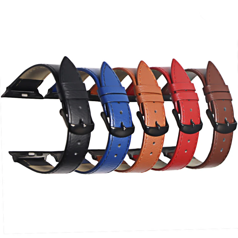 3 цвета хит продаж кожаный ремешок для часов Apple Watch Series 5/3/2/1 спортивный браслет 42