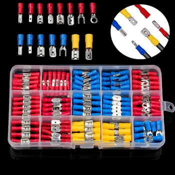 280PCS Assorted Insulated Electrical Wire Crimp Connectors Spade Terminals Butt Ring Fork Set Ring Lugs Terminals Mix Kit
280PCS Assorted Insulated Electrical Wire Crimp Connectors Spade Terminals Butt Ring Fork Set Ring Lugs Terminals Mix Kit