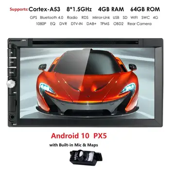 2DIN 7''HD Android10.0 8Octa Core 4G RAM 64G ROM PX5 Universal Car Radio Stereo Multimedia Player GPS Map Steering Wheel DAB DTV
2DIN 7''HD Android10.0 8Octa Core 4G RAM 64G ROM PX5 Universal Car Radio Stereo Multimedia Player GPS Map Steering Wheel DAB DTV